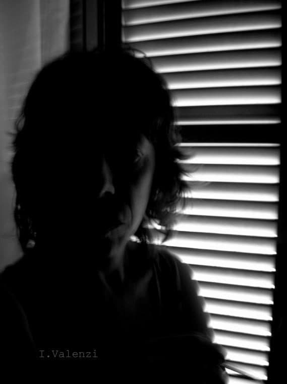 Silhouette veneziana finestra bianco nero
